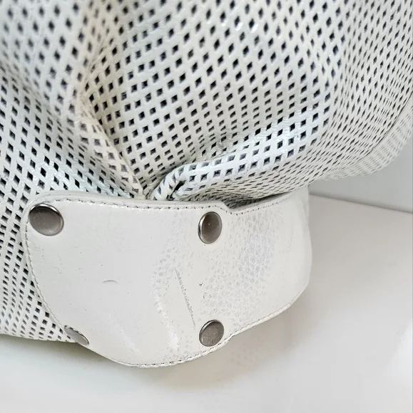 Kooba Vintage White Mesh Leather Hobo Bag - Chic & Unique! - Picture 9 of 16
